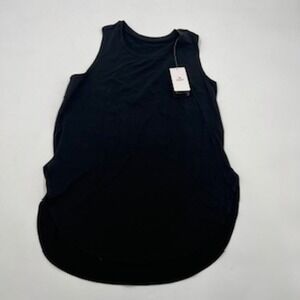 Baleaf Womens Black Racerback Athletic Tank Top High Low Hem Size XS New